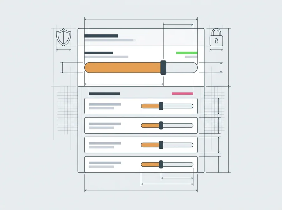 Budget guardrail panel for a bulk ad launch with total daily cap and per-ad-set limits